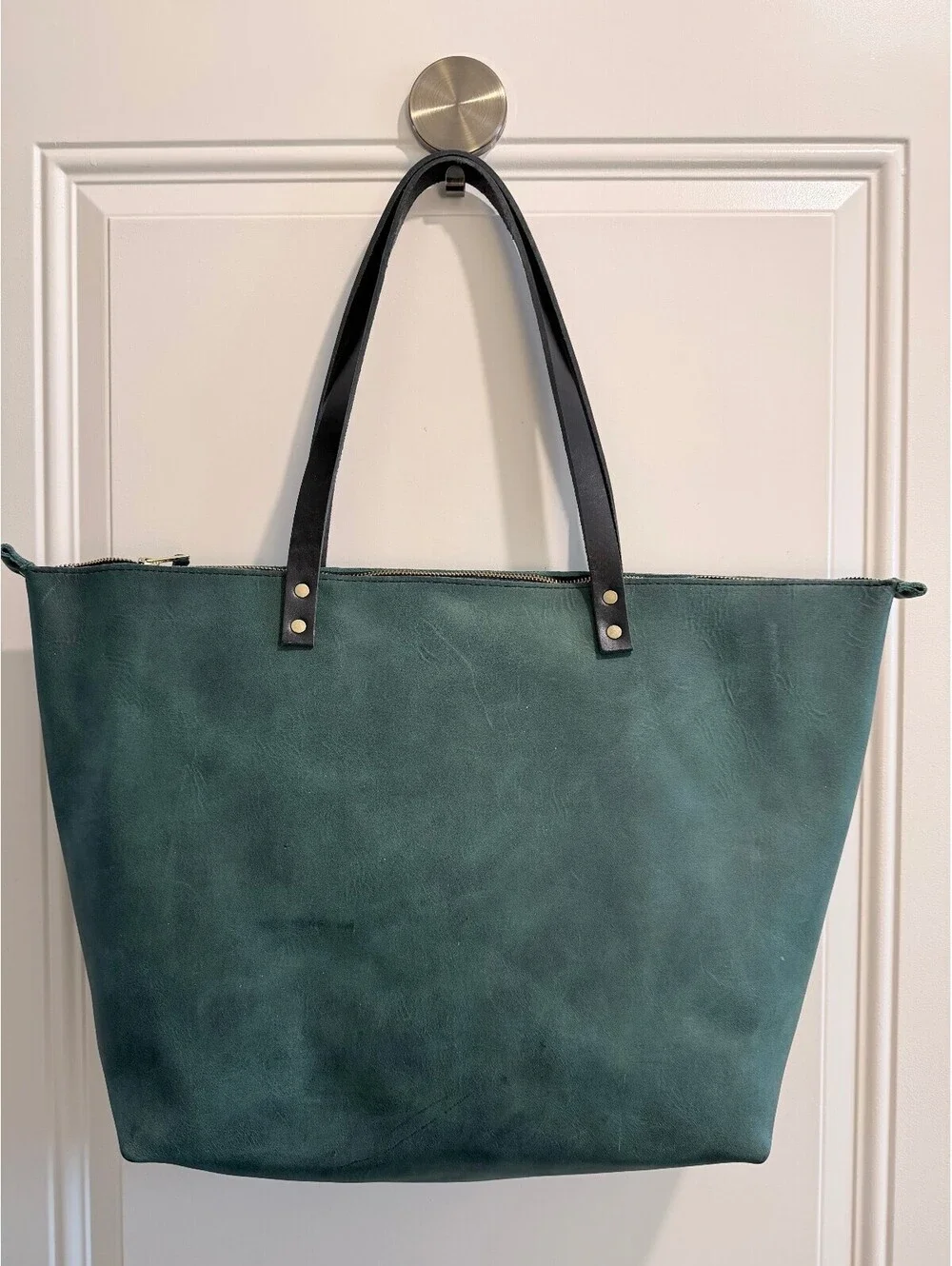 Oversized Leather Tote Bag Portland Leather Goods Zippered